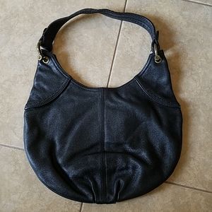 Gap black leather shoulder bag / purse